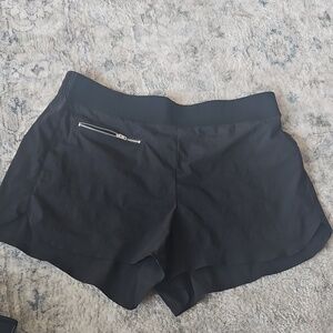 Athleta Black Performance Shorts with Zipper